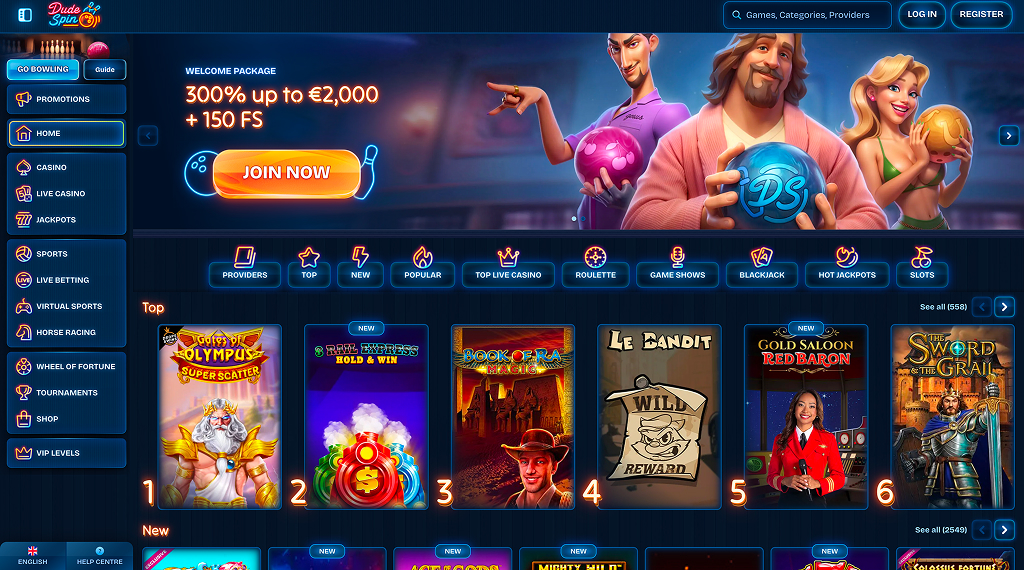 DudeSpin-Casino-Lobby